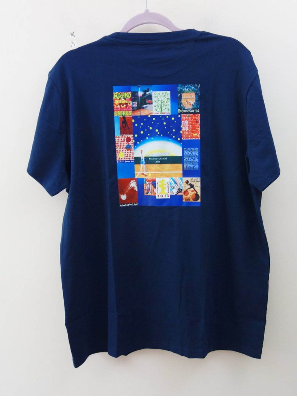 Roland Garros Official 2023 T-Shirt Men's XXL Navy  Mosaique NWT!